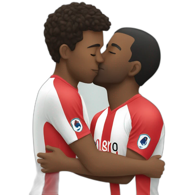  11 footballer kissing emoji