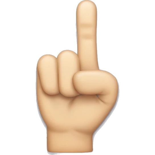 points finger up emoji