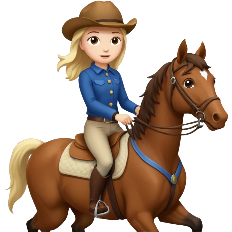 jeune fille a cheval emoji