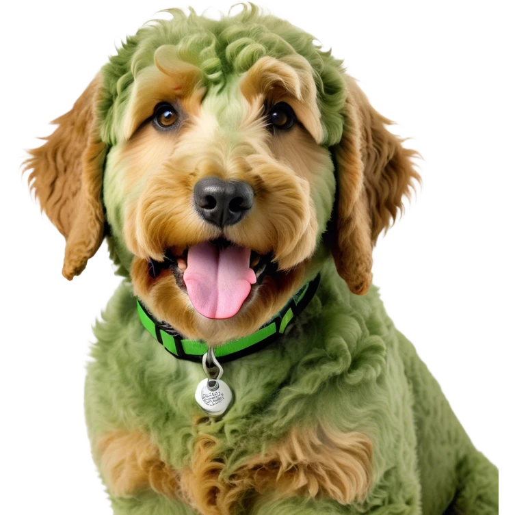 Black and white goldendoodle  emoji