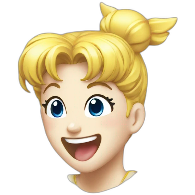 Sailor moon laughing emoji