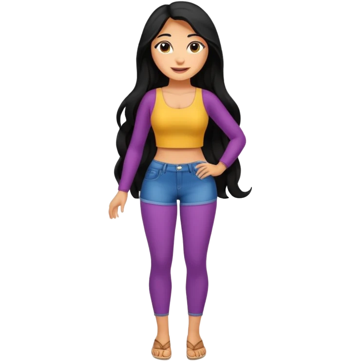 latina baddie, latina woman with great thick body, pretty, full body emoji