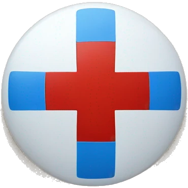red cross with blue on sides emoji