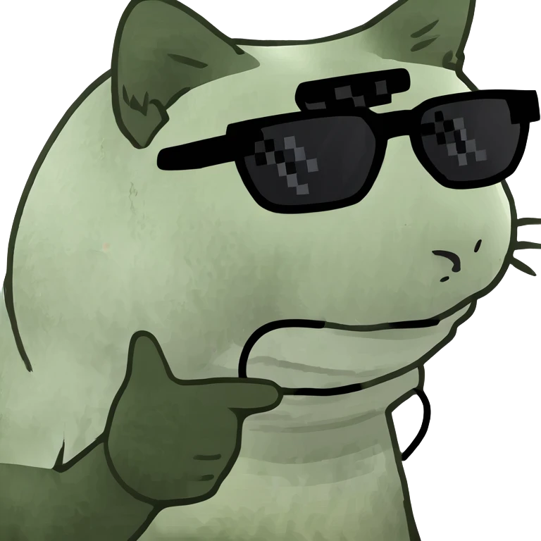 Cat with sunglasses emoji