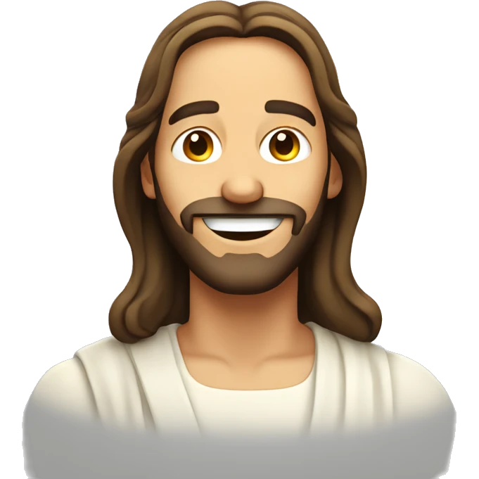 smiling Jesus in cartoon style  emoji
