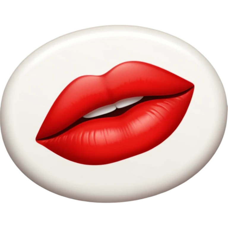 red kiss lipstick print emoji