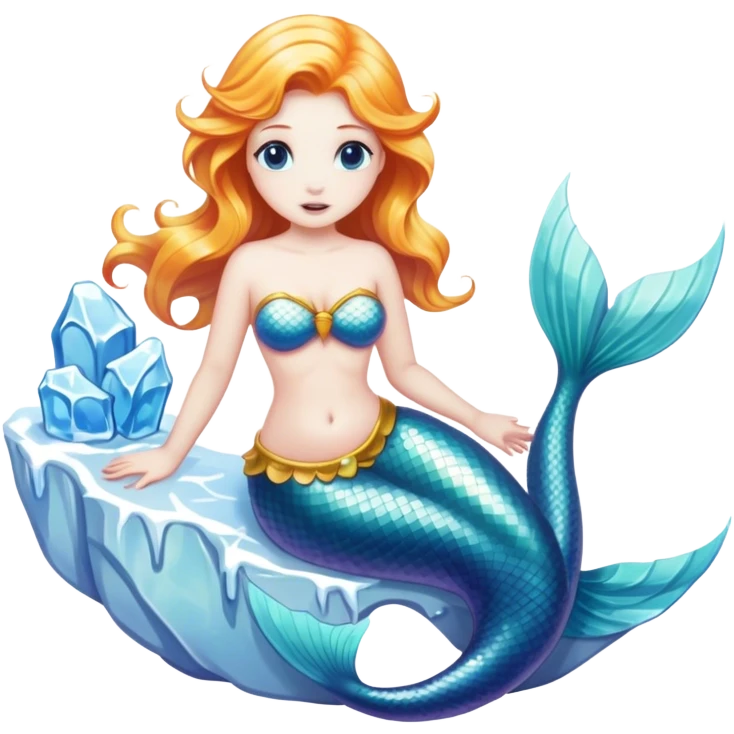 Mermaid in ice emoji