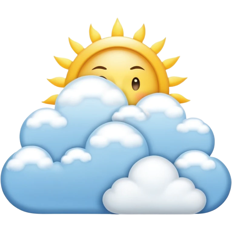 Sunny and cloudy morning emoji