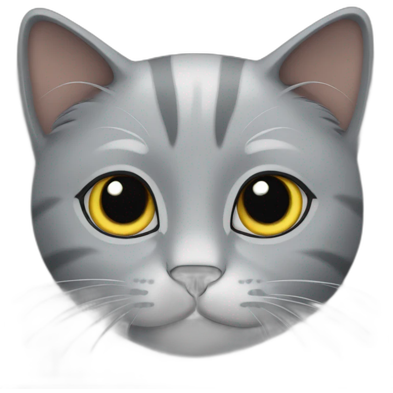 Grey cat emoji