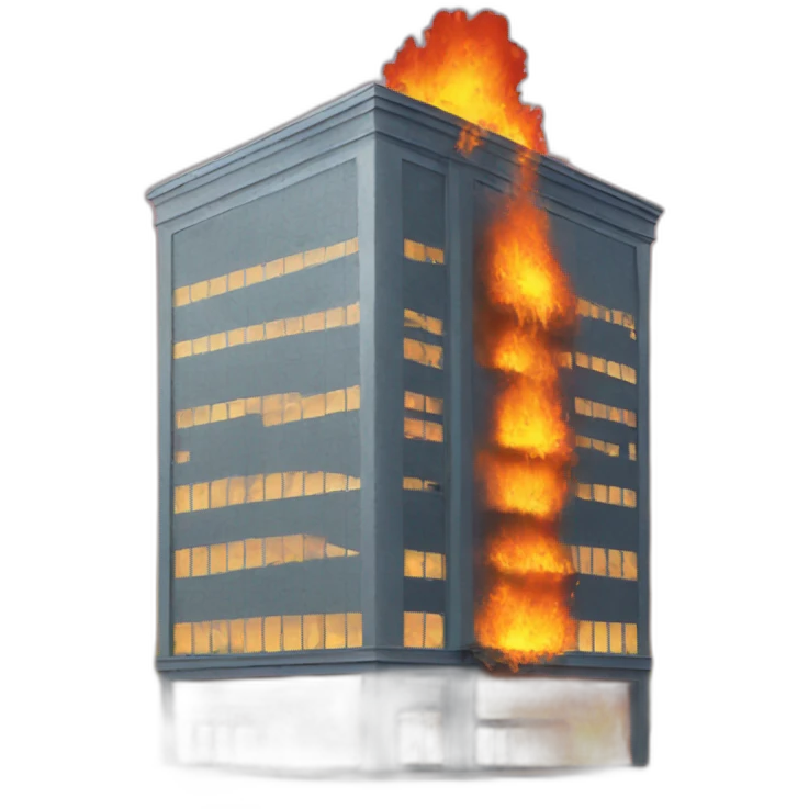 a building on fire emoji