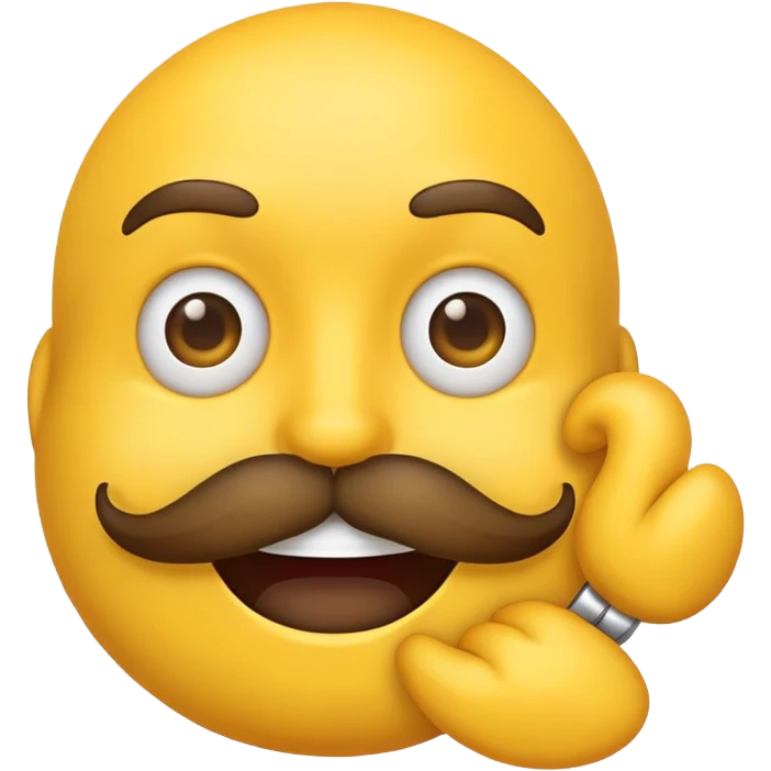 Emoji with mustache emoji