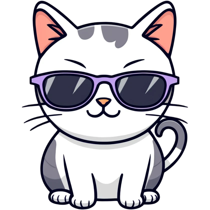 Cat with sunglasses emoji