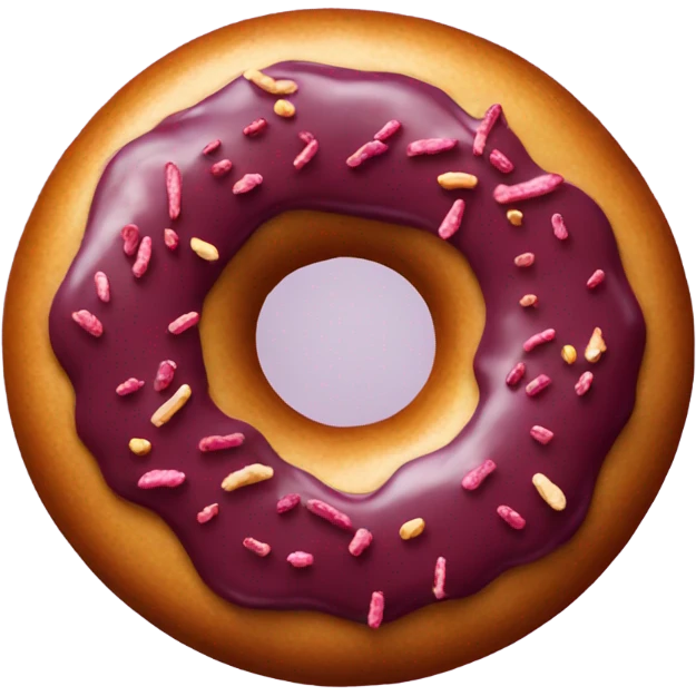 a Burgundy donut emoji