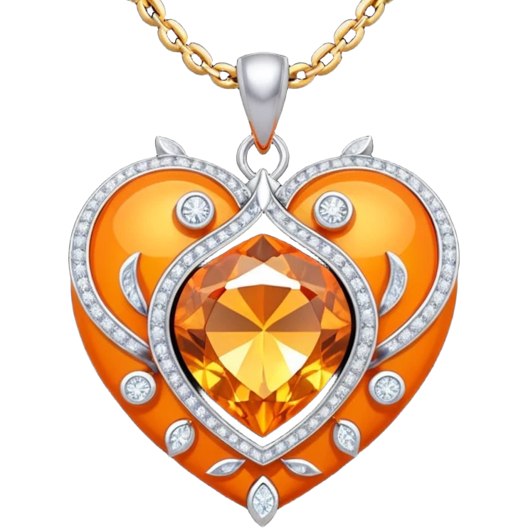 fantasy-magic-orange-necklace-diamonds emoji