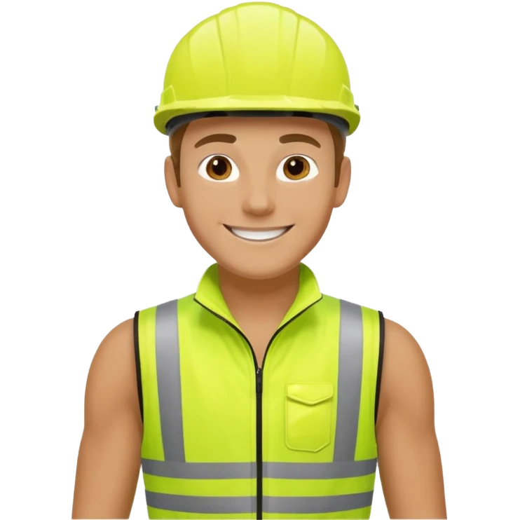 Cyclist with hi-vis vest emoji