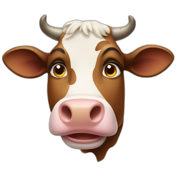 theatrical cow emoji