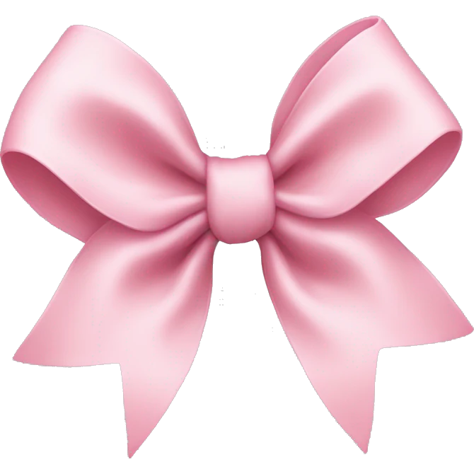 light pink bow  emoji