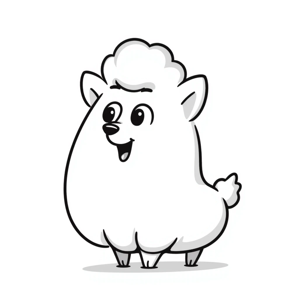 a chussel as a cute, fluffy creature with big eyes and a playful expression, hand drawn doodle style emoji