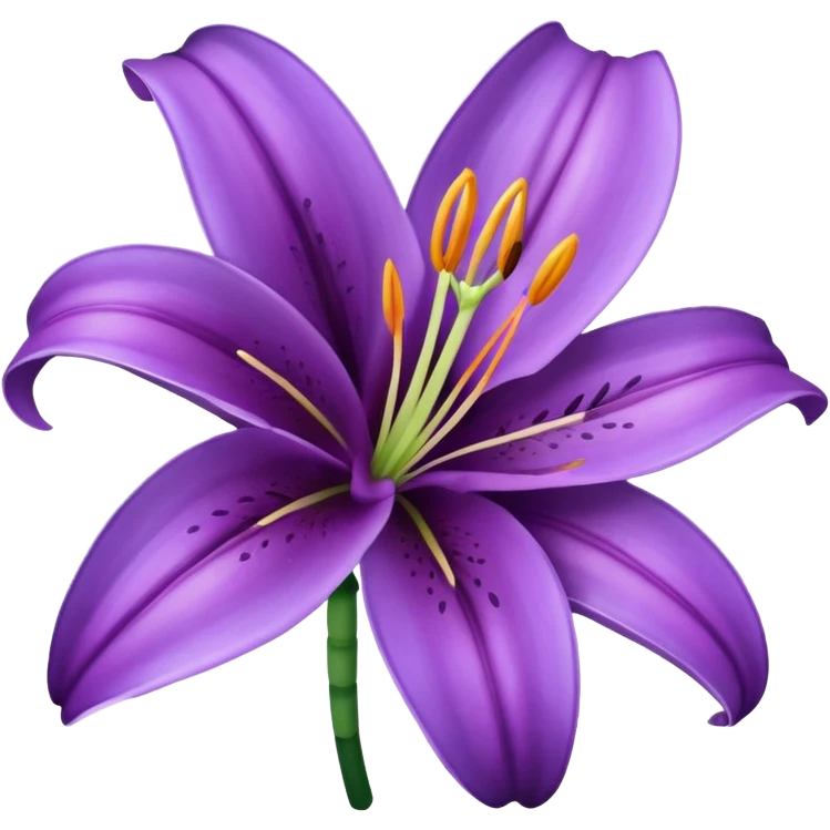 Purple lily flower emoji