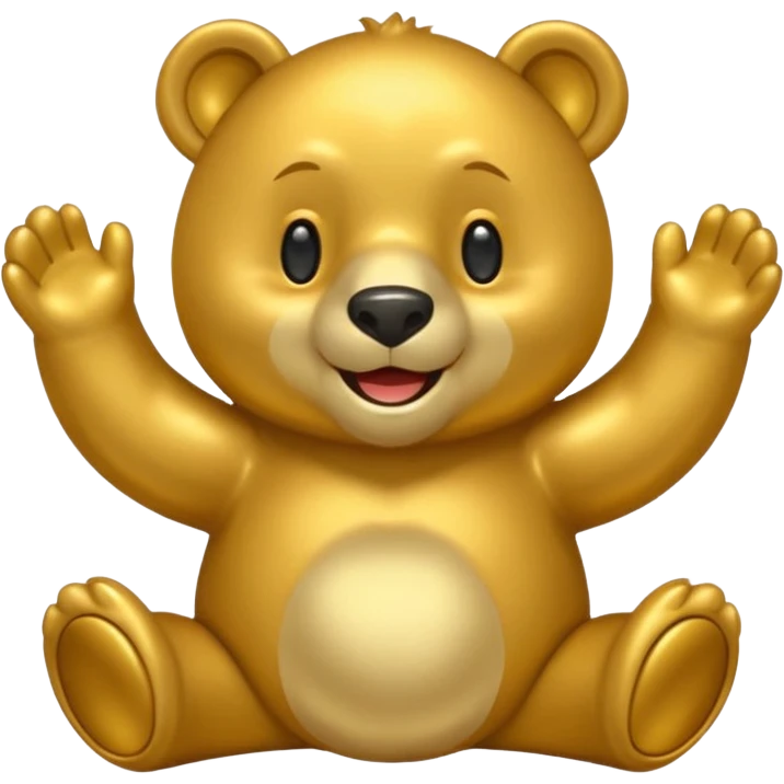 Oso dorado animatronico feliz emoji