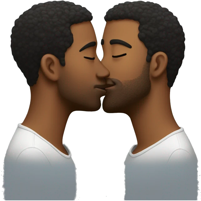 2 guys kissing emoji