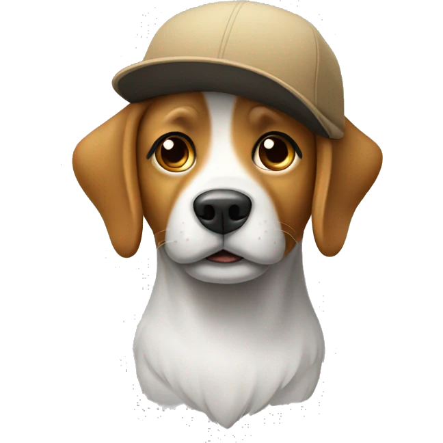 Dog whith cap emoji