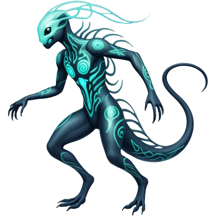 Futuristic Ethereal Modern Fakémon-creature-hybrid Full Body emoji