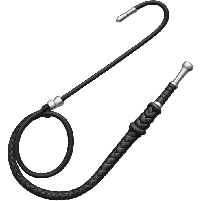 Short Black riding whip  emoji