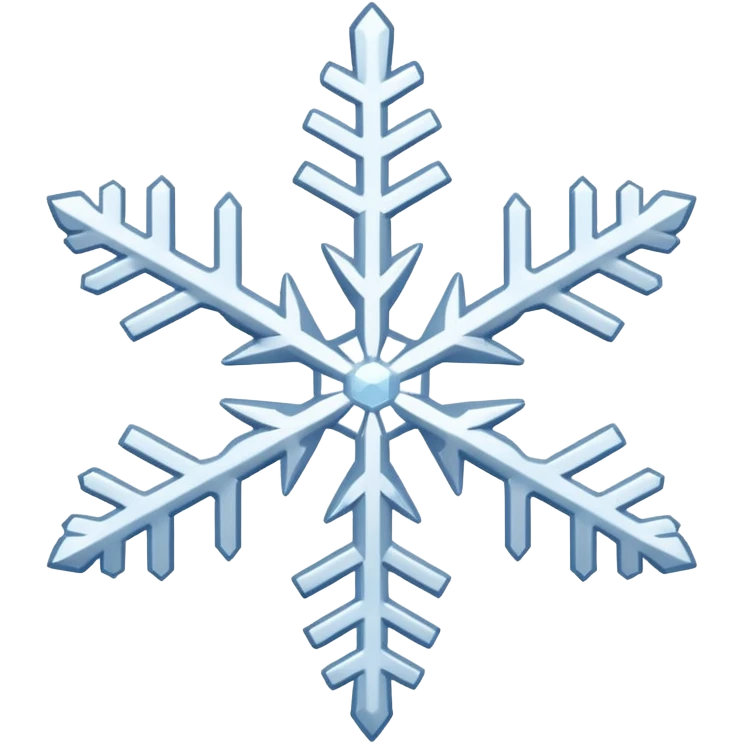 white snowflake white emoji