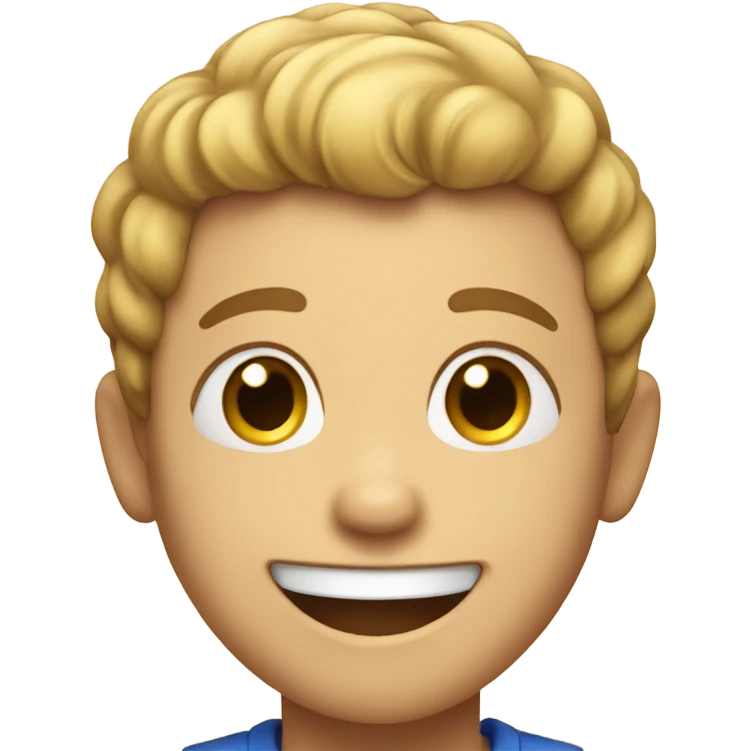 happy boy smiling indoors emoji
