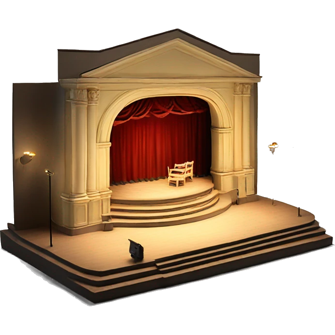 maquette theatre with lights and set model emoji