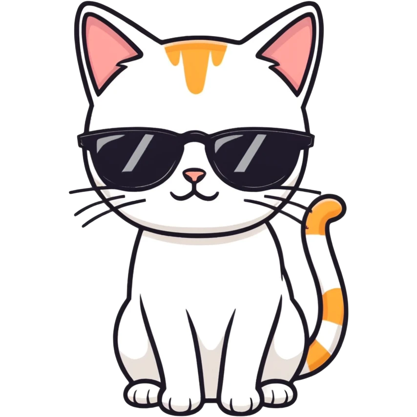 Cat with sunglasses emoji
