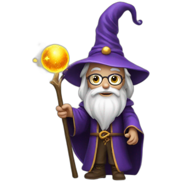 wizard making magic emoji