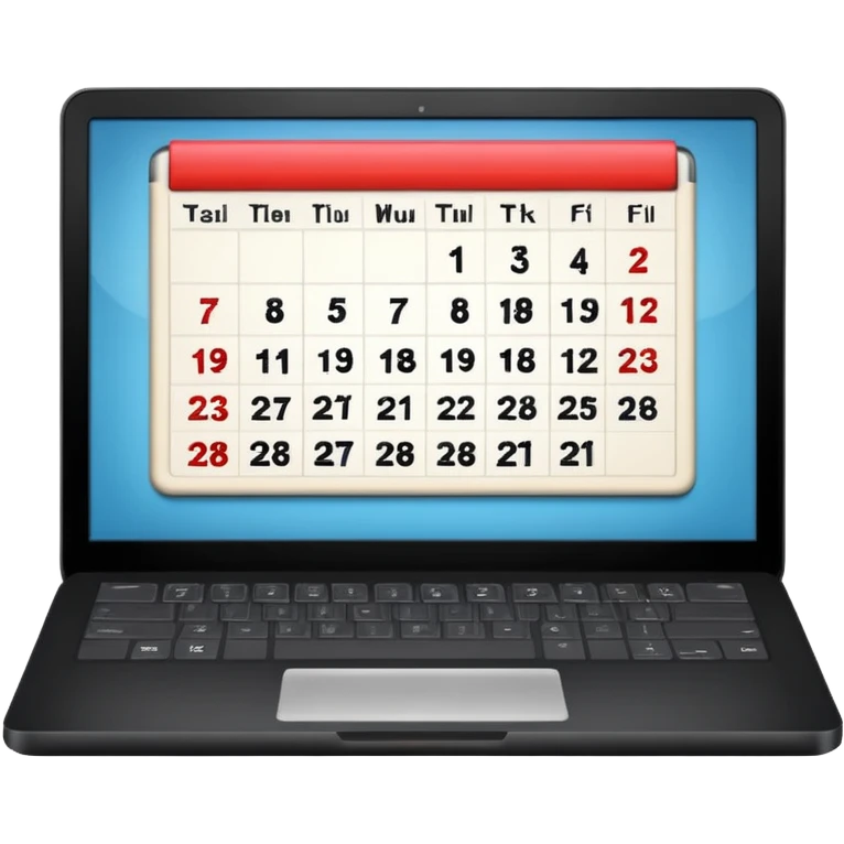 calendar page with a laptop inside emoji