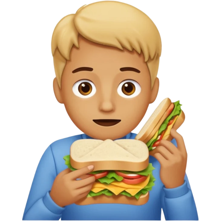 Create a person having lunch. emoji