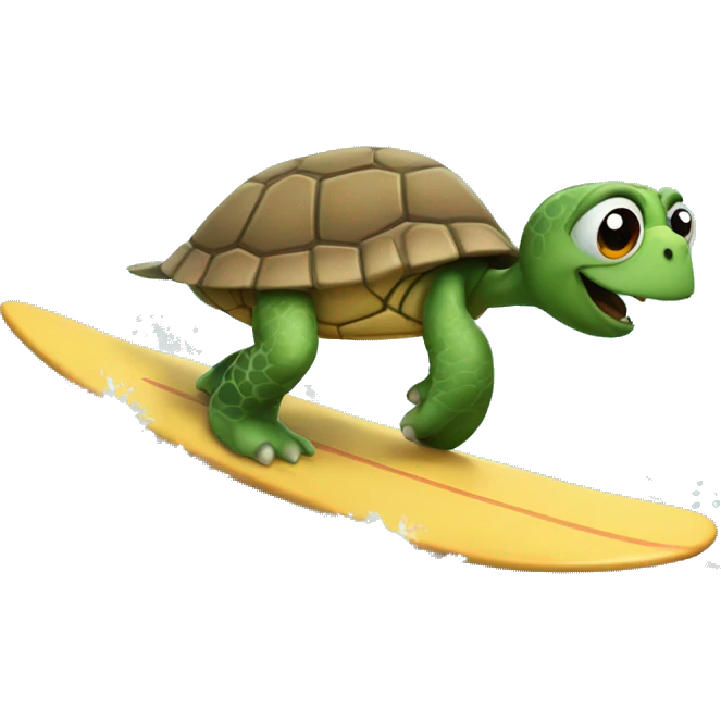 Turtle surfing  emoji