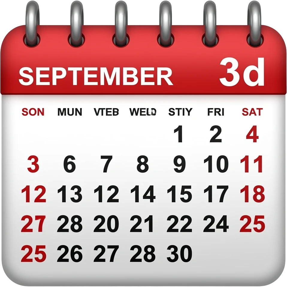 3 September emoji