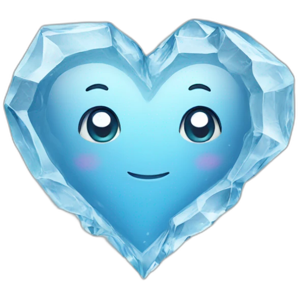 Ice heart emoji