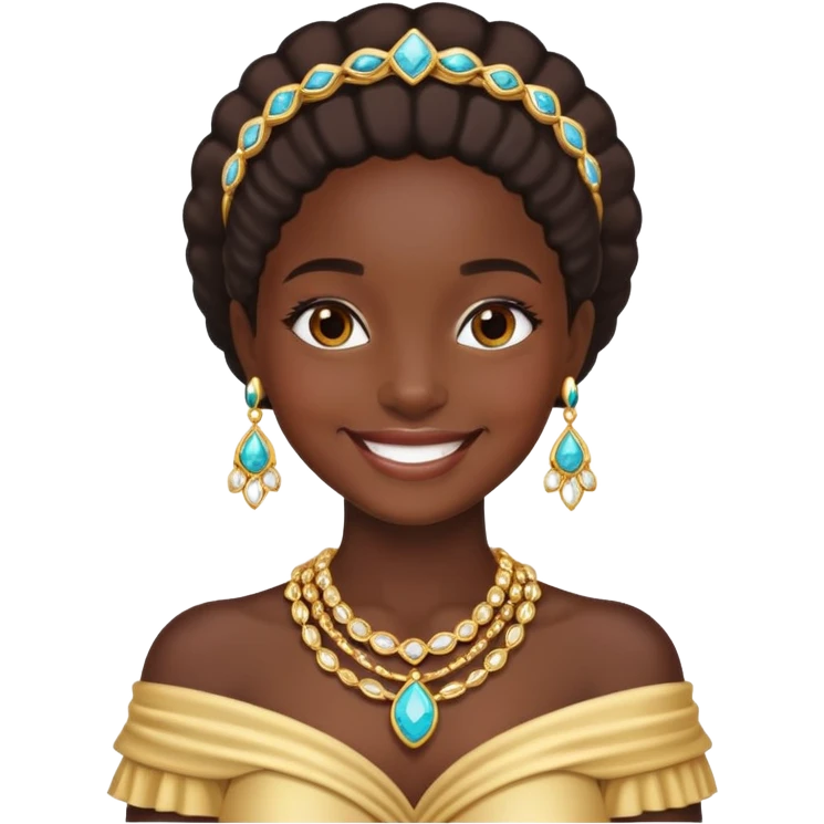 dark-skinned girl with jewelry emoji
