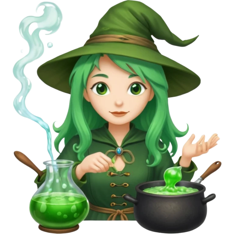 green witch cooking potion emoji