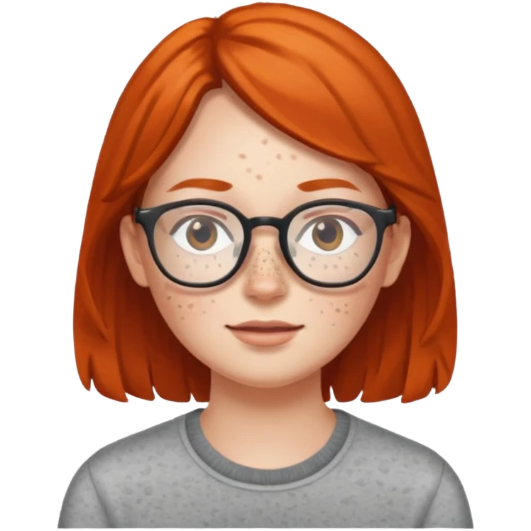 freckled with glasses emoji