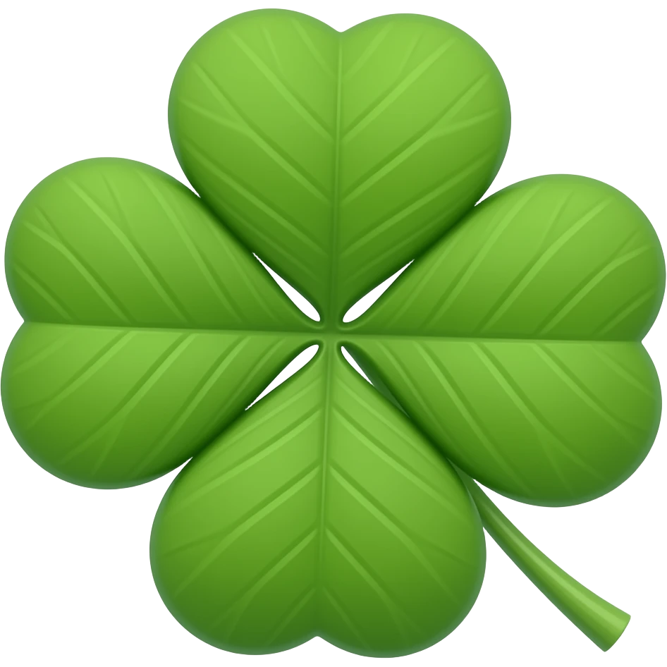 Clover with 5 leaves emoji