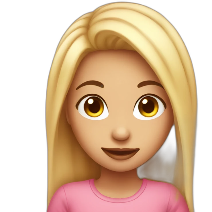 Blushing love girl emoji