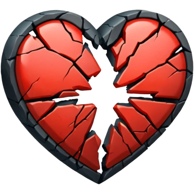 Чёрное разбитое сердце emoji