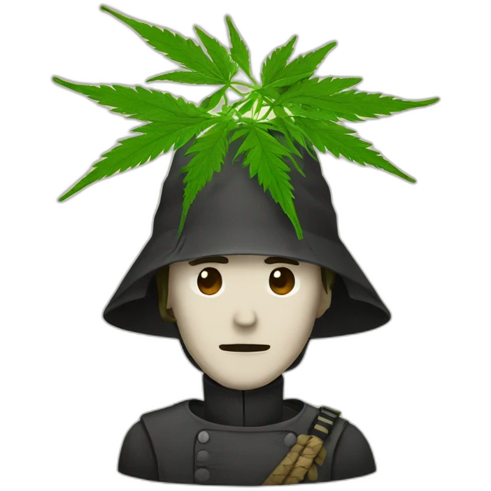 Samouraï cannabis emoji