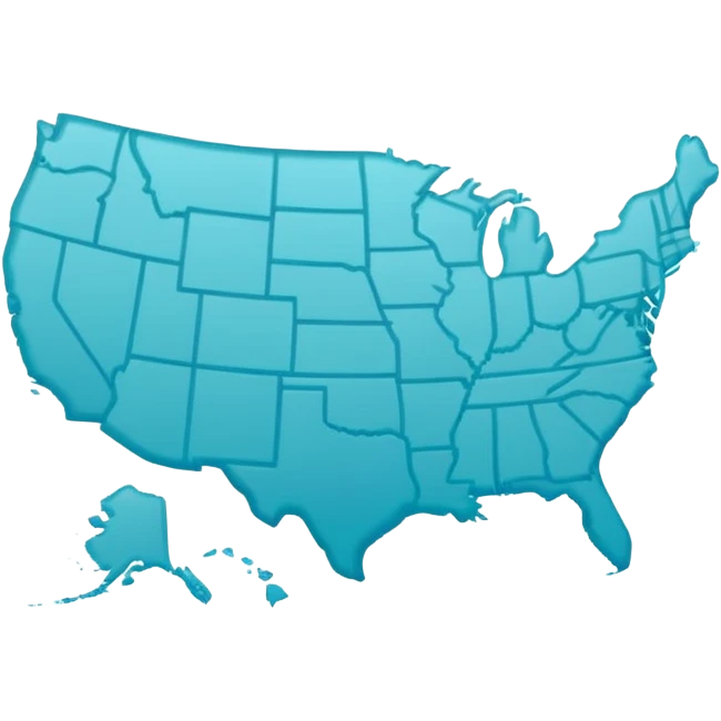 usa usacyan-colored map icon emoji