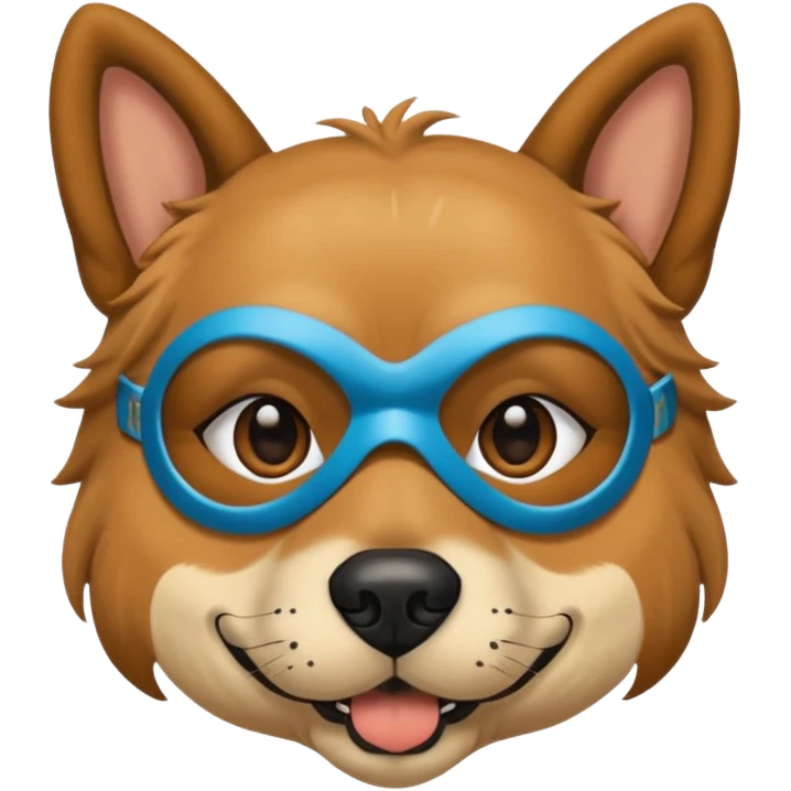 a full human body but face alone dog face emoji