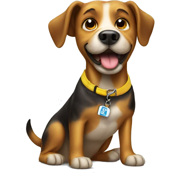 Dog a taxi  emoji