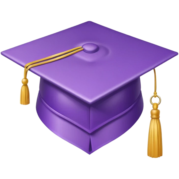 lilac graduation cap emoji