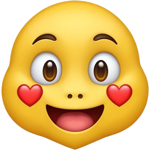 Make a yellow emotes with hart eyes and droll coming down from their mouth emoji